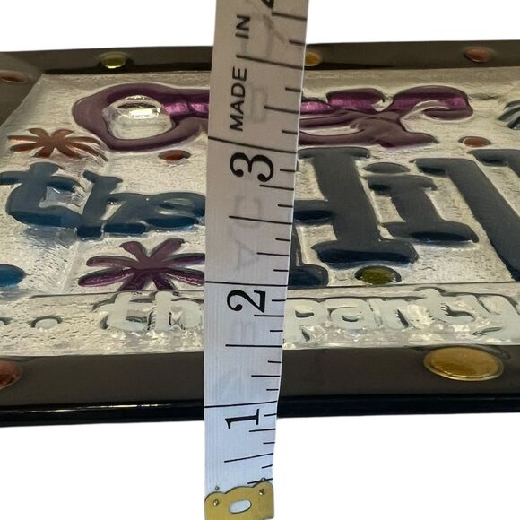 Pfaltzgraff Over The Hill Glass Platter 15” Vintage Y2K Party Decor Large Dish - Picture 5 of 10